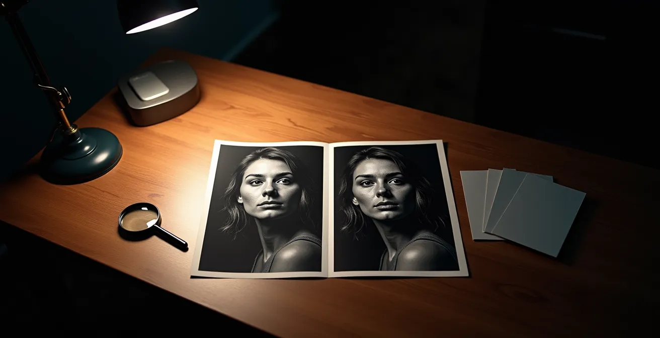 Comparaison du bruit en basse lumière entre fichiers RAW et JPEG sur tirage