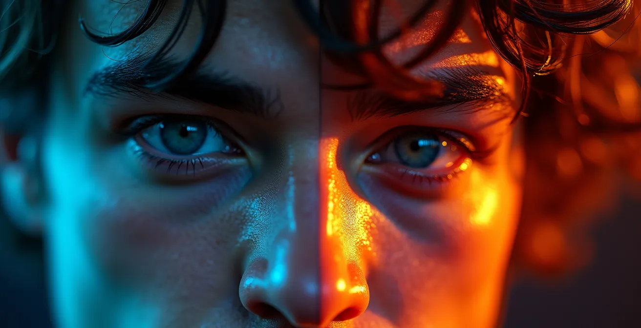 Comparaison visuelle du bruit de luminance et de chrominance sur une photo à ISO élevé