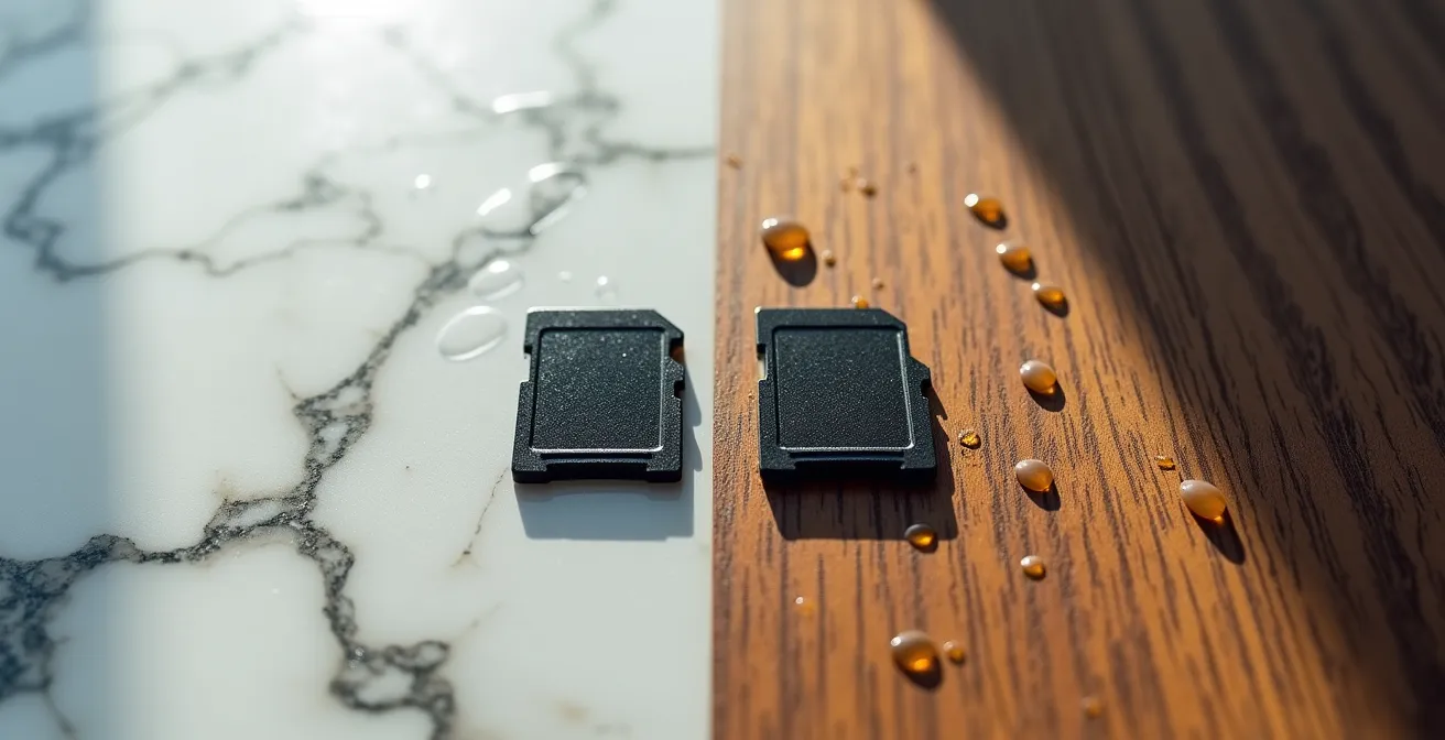 Comparaison visuelle entre formats d'enregistrement All-Intra et Long-GOP avec cartes SD différentes